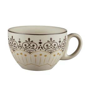 Tasse déjeuner boule rond Argila Décor Cartagena porcelaine 28 cl Ø 10,5 cm Earth Rak