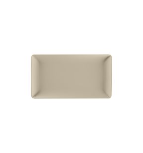 Assiette plate rectangulaire Argila Décor Epura porcelaine 33,8x18,3 cm Earth Rak