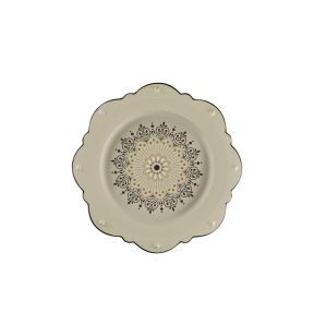 Assiette plate octogonal Argila Décor Cartagena porcelaine Ø 33,1 cm Earth Rak