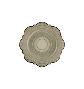 Assiette plate octogonal Argila Décor Larissa porcelaine Ø 33,1 cm Earth Rak