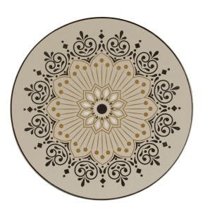 Assiette extra plate rond Argila Décor Cartagena porcelaine Ø 20,5 cm Earth Rak