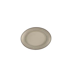 Plat ovale Argila Décor Larissa porcelaine 26 cm Earth Rak