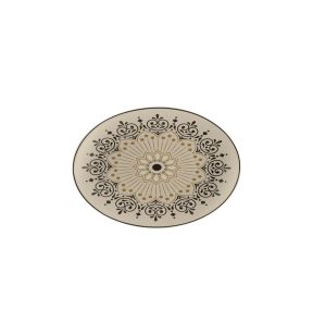 Plat ovale Argila Décor Cartagena porcelaine 32 cm Earth Rak