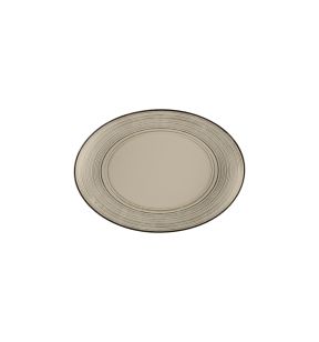 Plat ovale Argila Décor Larissa porcelaine 32 cm Earth Rak