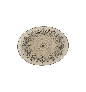 Plat ovale Argila Décor Cartagena porcelaine 36 cm Earth Rak