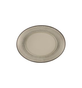 Plat ovale Argila Décor Larissa porcelaine 36 cm Earth Rak