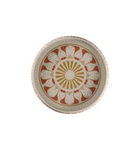 Plat à bord droit rond baantna argila Décor Rangeen porcelaine Ø 33,4 cm Earth Rak