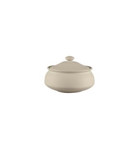 Bol avec couvercle rond baantna argila Décor Prima porcelaine Ø 18,5 cm Earth Rak