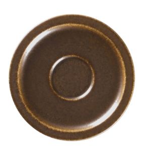 Sous tasse à espresso rond bronze porcelaine Ø 13 cm Rakstone Ease Rak