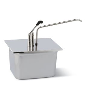 Distributeur de sauce gn 1/2 rectangulaire inox 32 cm