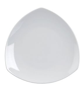 Assiette plate triangulaire blanc porcelaine 24x24 cm Bermudes