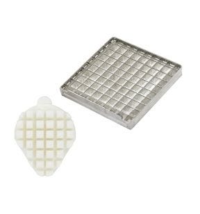 Kit couteau et poussoir 13x13 mm pour coupe-frites acier 10,5x10,5 cm L.tellier