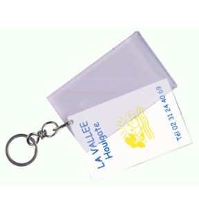 Plastic sleutelhanger doorzichtig x5.5