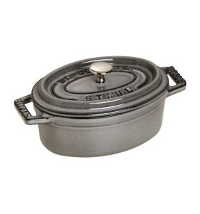 Mini cocotte fonte d'acier Sans revêtement Avec couvercle 11x7x4,8 cm 0,25 L Staub