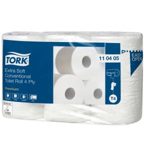 Papier toilette blanc ouate de cellulose 19 m x 10 cm Tork (6 pièces)