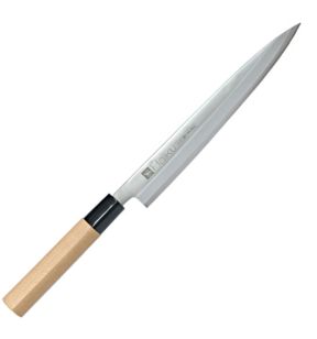 Couteau sashimi 21 cm acier bois unie Haiku