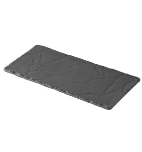 Plat rectangulaire noir porcelaine culinaire 25x12 cm Basalt Revol