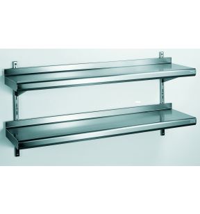 Muurrek inox xx70 2 niveaus with headboard 100 kg Tournus