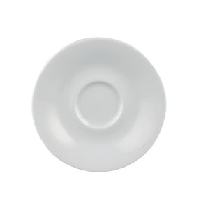 Sous-tasse à expresso rond blanc porcelaine Ø 12 cm Paula