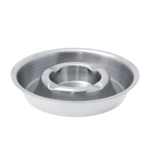Cendrier rond gris inox Ø 15 cm 3 cm Pro.mundi