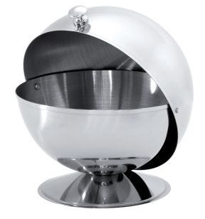 Suikerpot rond grijs inox Ø 13 Pro.mundi