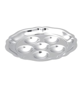 Escargotschotel 6 gaten rond grijs inox Ø 17.5 Pro.mundi