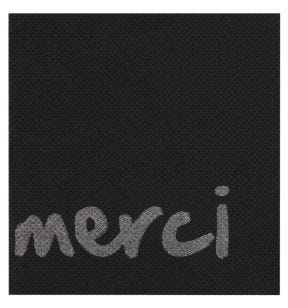 Serviette noir ouate de cellulose 20x20 cm Celi Ouate Manufacture De L'ephemere (50 pièces)