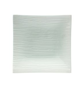 Plat bord vierkant doorzichtig glass gehard x19.5 Veloutee Pro.mundi