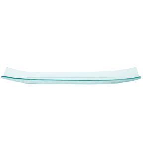 Plat rectangulaire transparent verre 31 cm Bamboo Pro.mundi