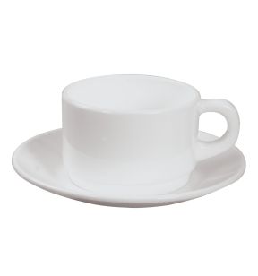 Tasse à déjeuner rond blanc verre opal 28 cl Ø 9,2 cm Opal Blanc Arcoroc