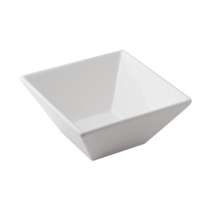 Saladier carré blanc porcelaine vitrifiée 15 cm Edina Pro.mundi