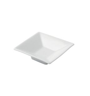 Coupelle carré blanc porcelaine 8 cm Pro.mundi