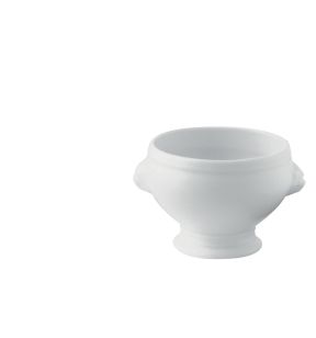 Soupière tête de lion rond blanc porcelaine Ø 7 cm Bistronome Pro.mundi