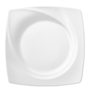 Assiette plate carré blanc porcelaine 27,5x27,5 cm Celebration