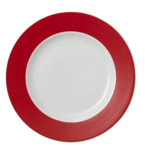 Assiette plate rond rouge porcelaine Ø 26 cm Roma Color Pro.mundi