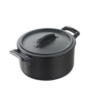Cocotte rond noir porcelaine culinaire Ø 10 cm Belle Cuisine Revol