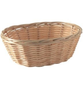 Corbeille ovale beige polypropylène (pp) 18,5x13x6,5 cm Pro.mundi