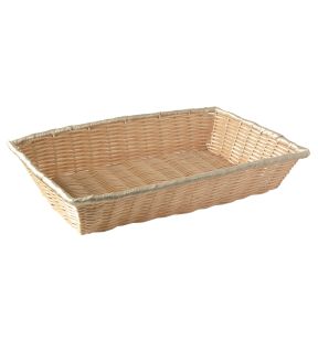 Corbeille beige polypropylène (pp) 40x28x8 cm