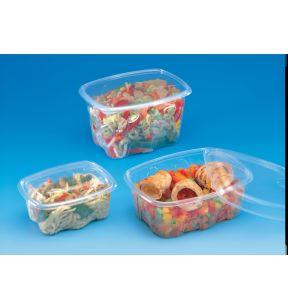 Barquette rectangulaire transparent 14x10,9x6,2 cm 37,5 cl Archipack Alphaform (30 pièces)