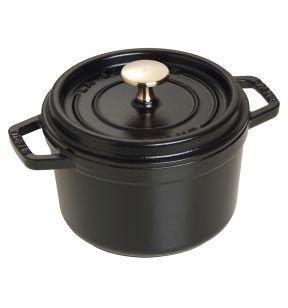 Cocotte fonte d'acier Sans revêtement Avec couvercle Ø 14 cm 11,6 cm 0,8 L Staub