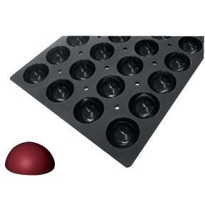 Plaat 18 halve bollen silicone GN 1/1 xx3.5 Moulflex Pro De Buyer