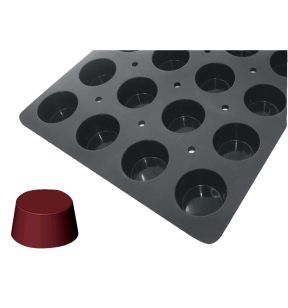 Plaat voor 24 muffins silicone GN 1/1 xx3.5 Moulflex Pro De Buyer