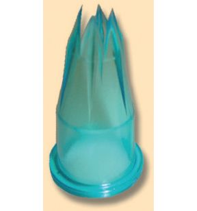 Boîte de 2 douilles cannelées F8 plastique Ø 3,5 cm 6 cm (2 pièces)