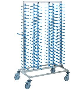 Wagentje voor gevulde borden inox 120 maximumplaten Tournus