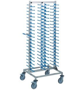 Wagentje voor gevulde borden inox 80 maximumplaten Tournus