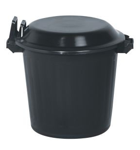 Poubelle plastique 80 L noir