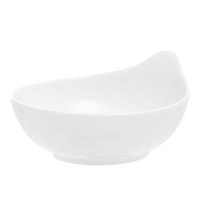 Mise en bouche ovale blanc porcelaine 10 cm Playtime Pro.mundi