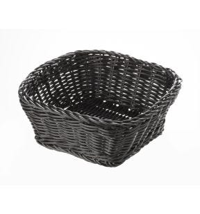 Corbeille carré noir polypropylène (pp) 19x19x7,6 cm Twiggy Pro.mundi