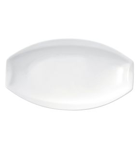Assiette plate ovale blanc porcelaine 31x18 cm Matcha Pro.mundi