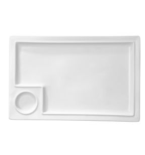 Bord met compartimenten rechthoekig wit porselein x23 Pro.mundi